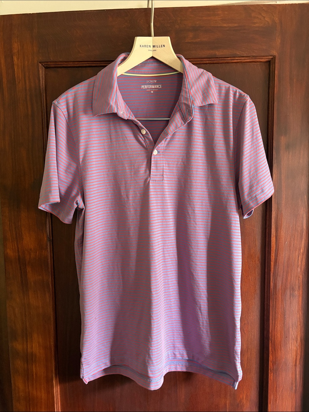 J. Crew Men’s Polo in Lavender and Light Blue Stripe